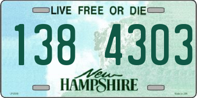 NH license plate 1384303