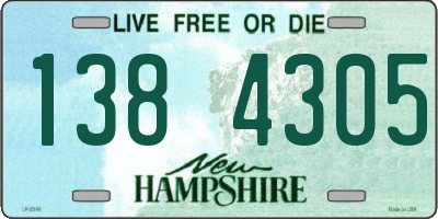 NH license plate 1384305