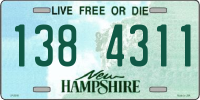 NH license plate 1384311