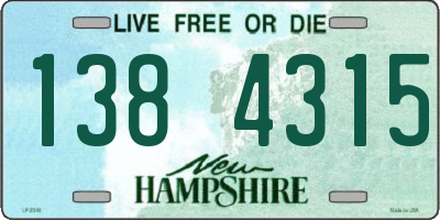NH license plate 1384315