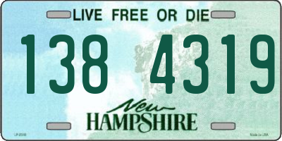 NH license plate 1384319