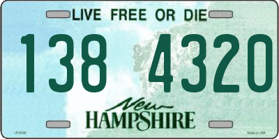 NH license plate 1384320