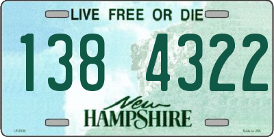 NH license plate 1384322