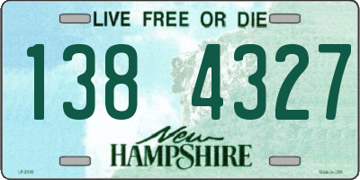 NH license plate 1384327