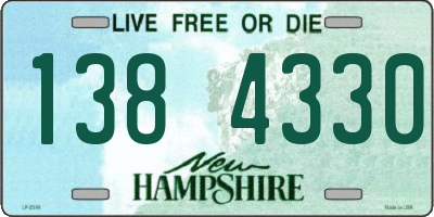 NH license plate 1384330