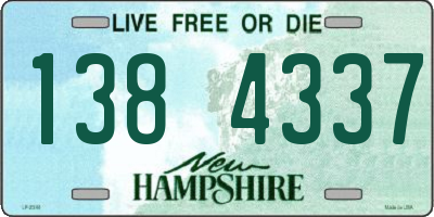 NH license plate 1384337