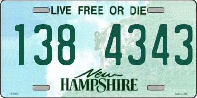 NH license plate 1384343