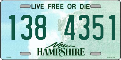NH license plate 1384351