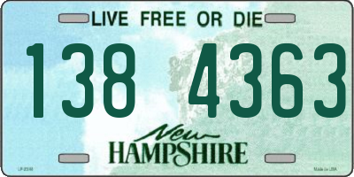 NH license plate 1384363