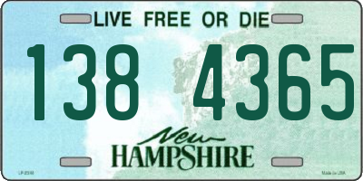 NH license plate 1384365
