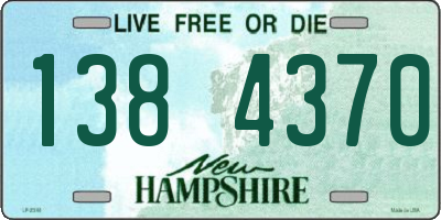 NH license plate 1384370