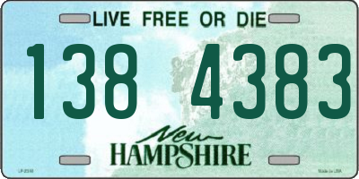 NH license plate 1384383