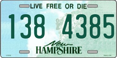 NH license plate 1384385
