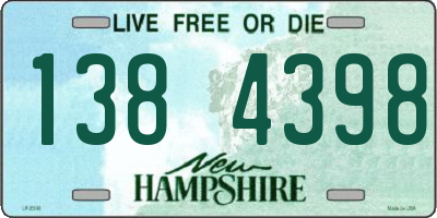 NH license plate 1384398