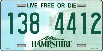 NH license plate 1384412