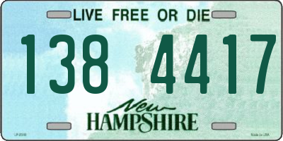 NH license plate 1384417