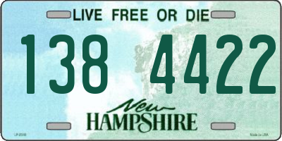NH license plate 1384422