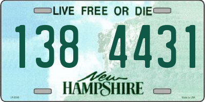 NH license plate 1384431