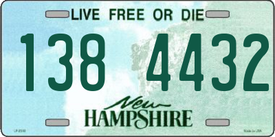 NH license plate 1384432