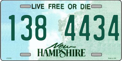 NH license plate 1384434