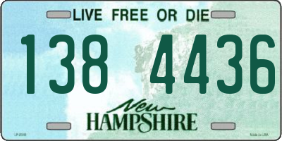 NH license plate 1384436