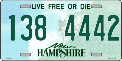 NH license plate 1384442