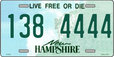 NH license plate 1384444