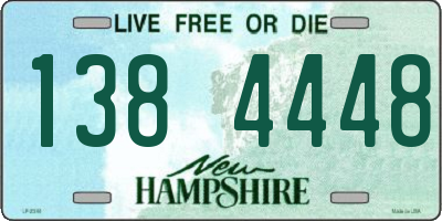 NH license plate 1384448