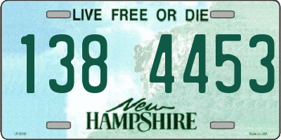 NH license plate 1384453