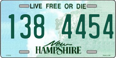 NH license plate 1384454