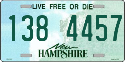 NH license plate 1384457