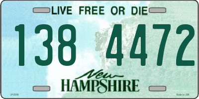 NH license plate 1384472