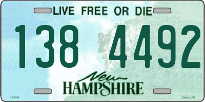 NH license plate 1384492