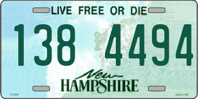 NH license plate 1384494