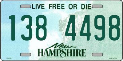 NH license plate 1384498