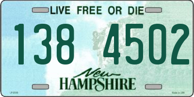 NH license plate 1384502