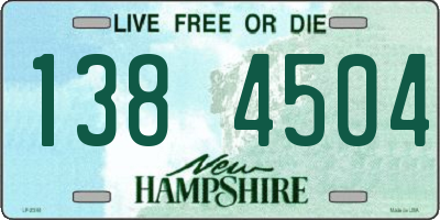 NH license plate 1384504