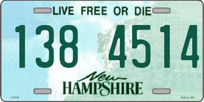 NH license plate 1384514
