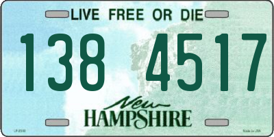 NH license plate 1384517