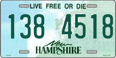 NH license plate 1384518