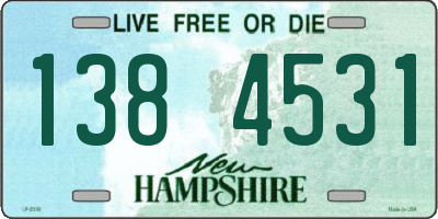 NH license plate 1384531