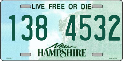 NH license plate 1384532