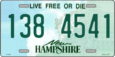NH license plate 1384541
