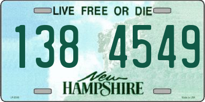 NH license plate 1384549