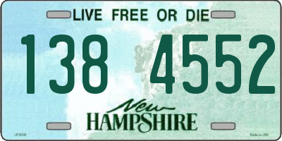 NH license plate 1384552