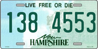 NH license plate 1384553