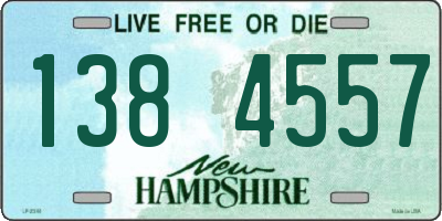 NH license plate 1384557