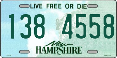 NH license plate 1384558