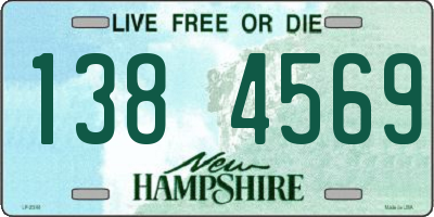 NH license plate 1384569