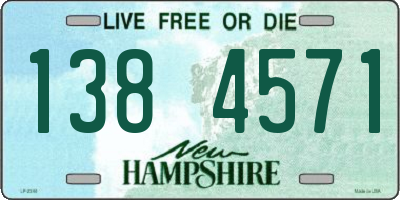 NH license plate 1384571